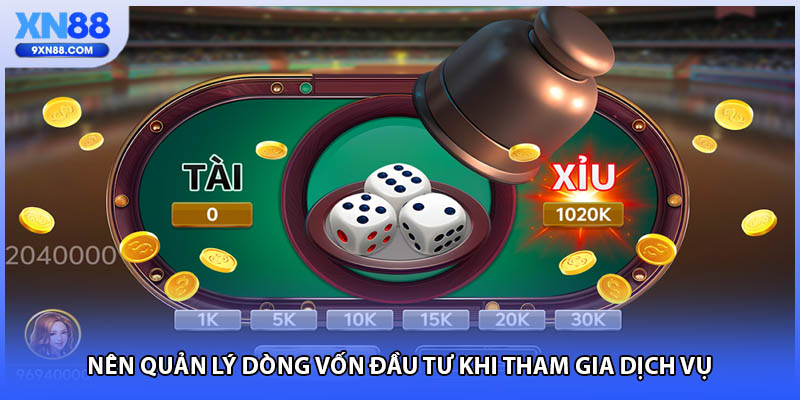 Nên quản lý dòng vốn đầu tư khi tham gia dịch vụ 